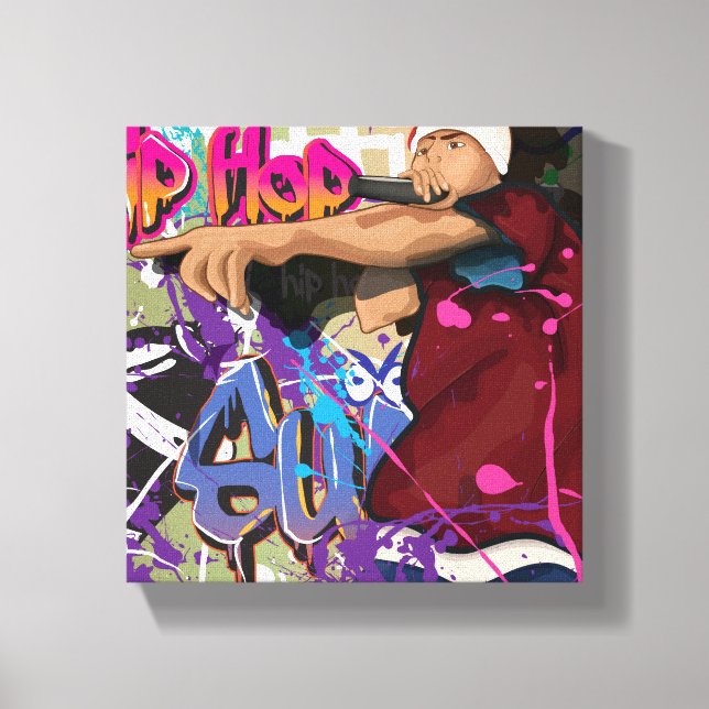 Hip Hop Star Canvas Print (Front)