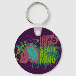 Hip Hop State of Mind Keychain