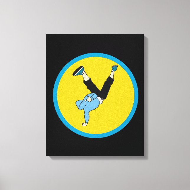 Hip Hop street style breakdancer Canvas Print (Front)