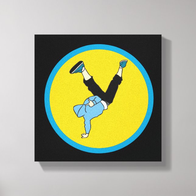Hip Hop street style breakdancer Canvas Print (Front)