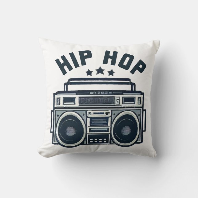 Hip hop throw pillow (Front)