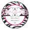 Hip Hot Pink and Black Animal Print Address Label
