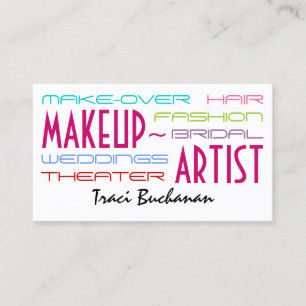 Hip Makeup Artist Business Cards