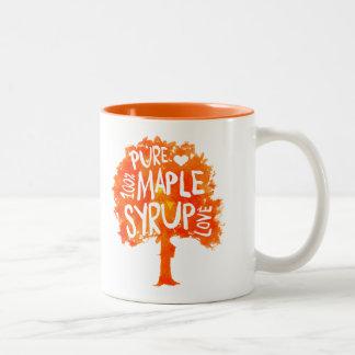 Hip Maple Syrup Tree Love Two-Tone Coffee Mug