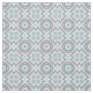 Hip Mauve Blush Pink Light Blue Tribal Art Pattern Fabric