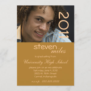 Hip Mustard Graduation Party invitation