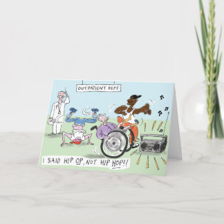 Hip OP bien bientôt drôle de carte de patient hôpi