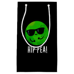 Hip-pea Funny Hip Pea Pun Dark BG Small Gift Bag