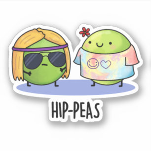 Hip-peas Funny Hippie Peas Pun