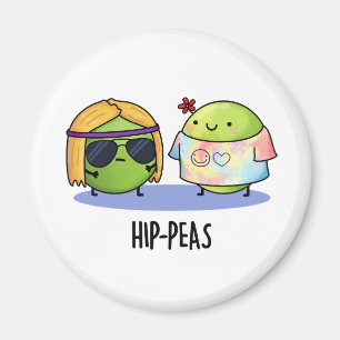 Hip-peas Funny Hippie Peas Pun  Magnet