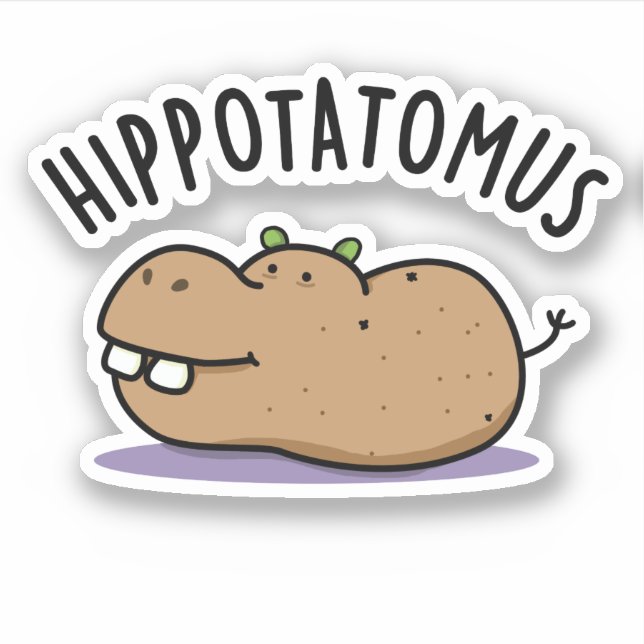 Hip-potato-mus Funny Hippo Pun  (Front)