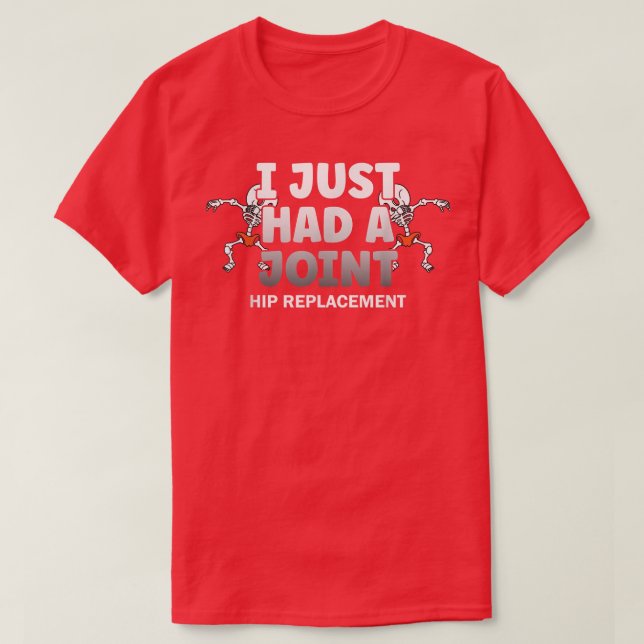 Hip Replacement Dabbing Skeleton Bionic Knee Surge T-Shirt (Design Front)