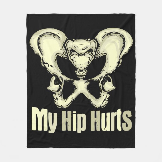 Hip Replacement Recovery Gift New Joint Surgery Fleece Blanket (Front)