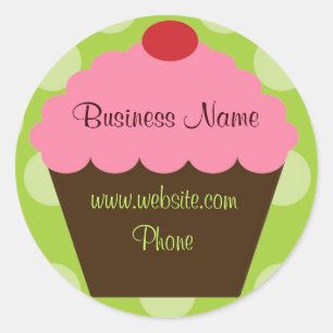 Hip Retro Cupcake Sticker