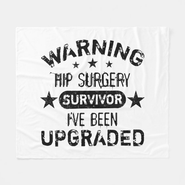 Hip Surgery Humor Upgraded Fleece Blanket (Front (Horizontal))
