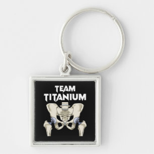 Hip Surgery Recovery Gifts Hippie Hip Replacement Keychain