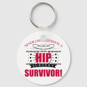 Hip Surgery Survivor Keychain