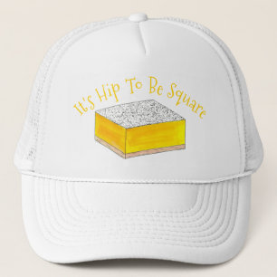 Hip To Be (Lemon) Square Bar Foodie Dessert Yellow Trucker Hat