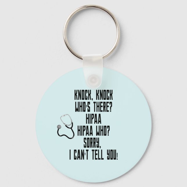 HIPAA Humour Keychain (Front)
