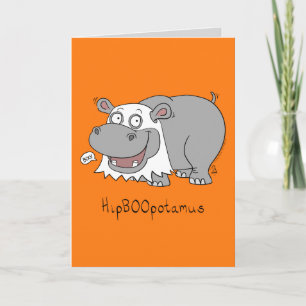 HipBOOpotamus - Halloween Hippo Greeting Card