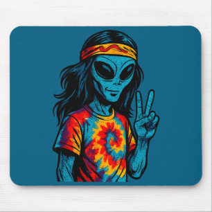 Hipe Alien Tie-dye Design Mouse Pad