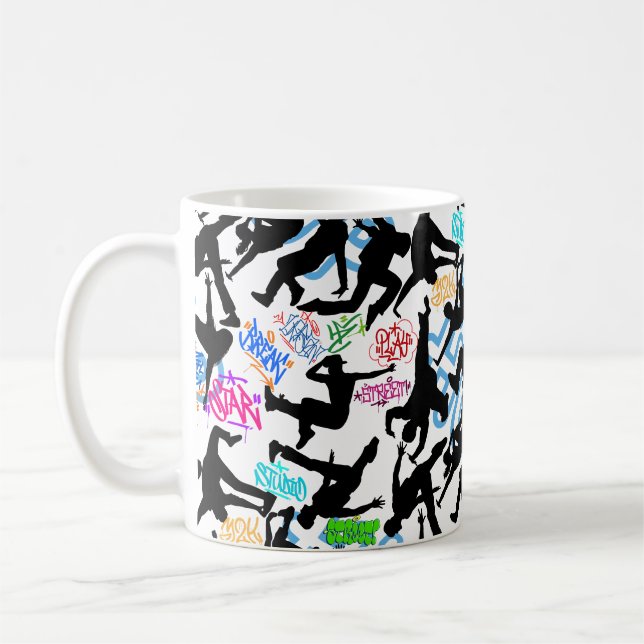 HipHop 50. Dance Pattern Coffee Mug (Left)