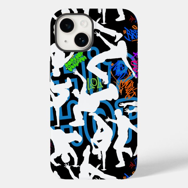 HipHop Dance Pattern.w Black BG Case-Mate iPhone Case (Back)