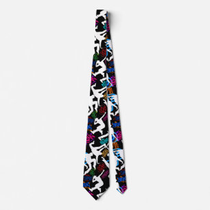 HipHop Dance Pattern.w Black BG Tie