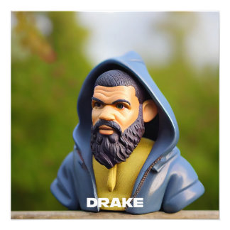 HipHop Drake Portrait Art Gnomis Photo Print