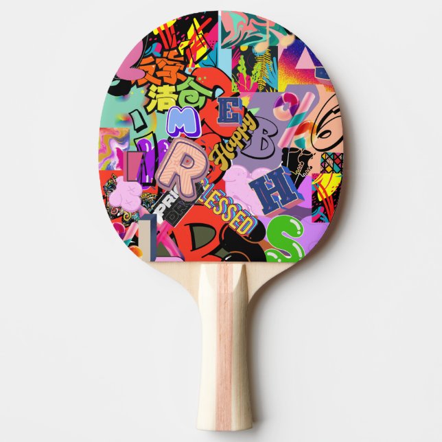 Hiphop ping bong  ping pong paddle (Front)