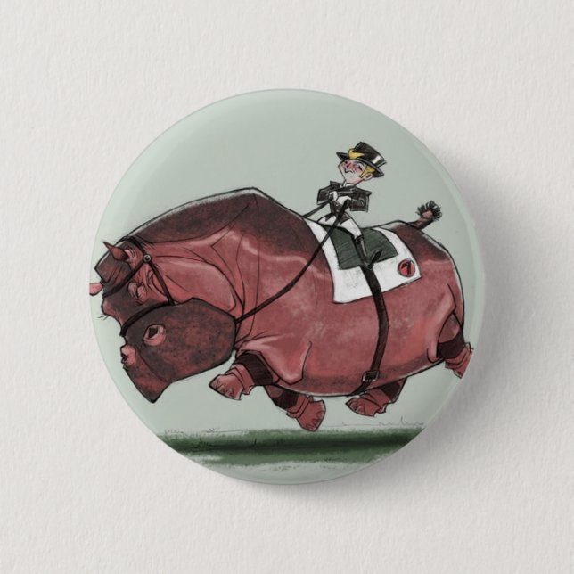 Hippestrian 2 Inch Round Button (Front)