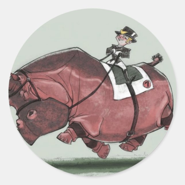 Hippestrian Classic Round Sticker (Front)