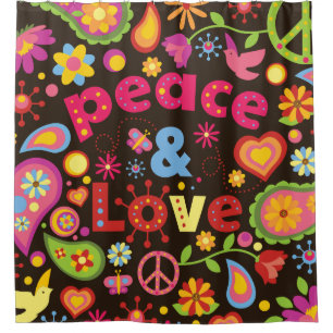 Hippie 1960s Hippy Sixties Peace Sign Bath