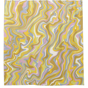 Hippie 70s Green Marble Liquid Swirl Boho Pattern