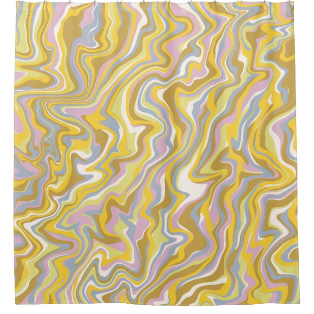 Hippie 70s Green Marble Liquid Swirl Boho Pattern (Front)