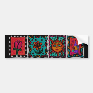 Hippie Art Bumper Sticker