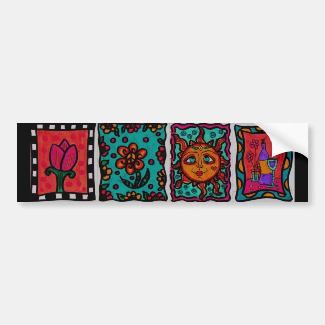 Hippie Art Bumper Sticker (Front)