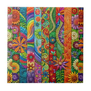 Hippie Art Ceramic Tile