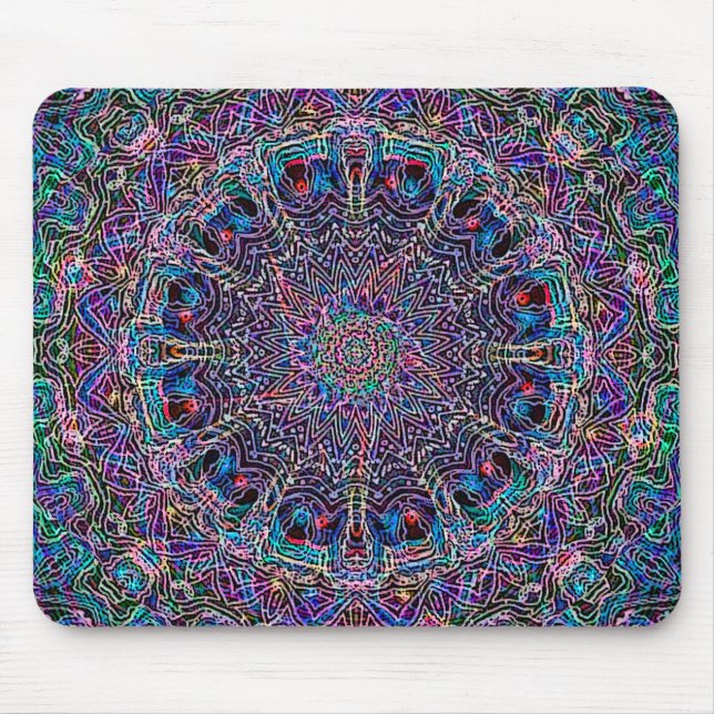 Hippie Art Psychadelic Print Mouse Pad (Front)