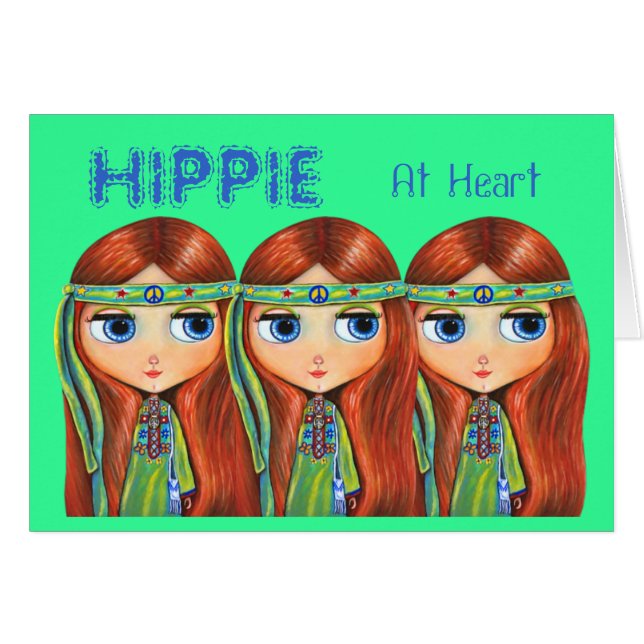 Hippie at Heart Card (Front Horizontal)