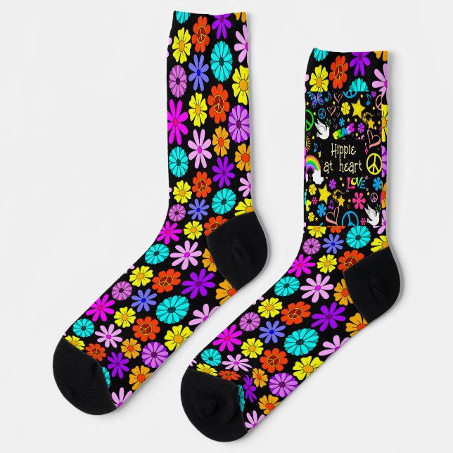 Hippie at heart socks (Left)