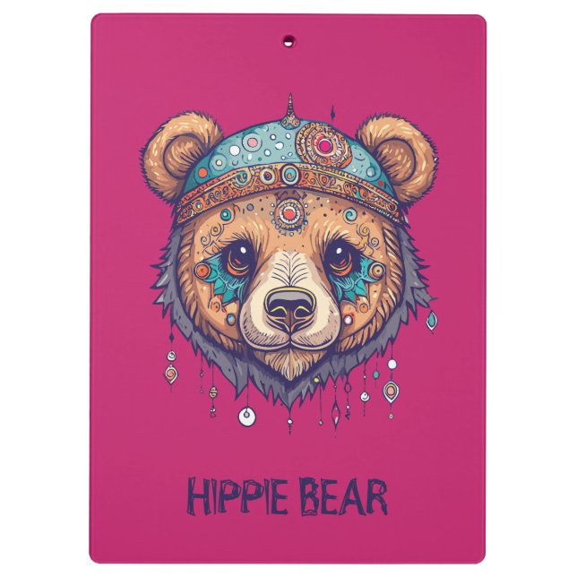 Hippie Bear Clipboard (Back)