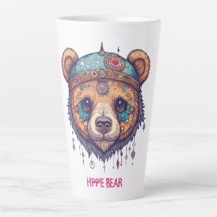 Hippie Bear I Latte Mug