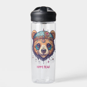 Hippie Bear I Water Bottle