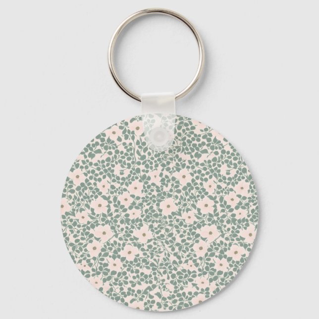 Hippie Boho Floral  Keychain (Front)