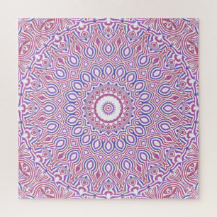 Hippie Boho Funky Groovy Bohemian Kaleidoscope Jigsaw Puzzle