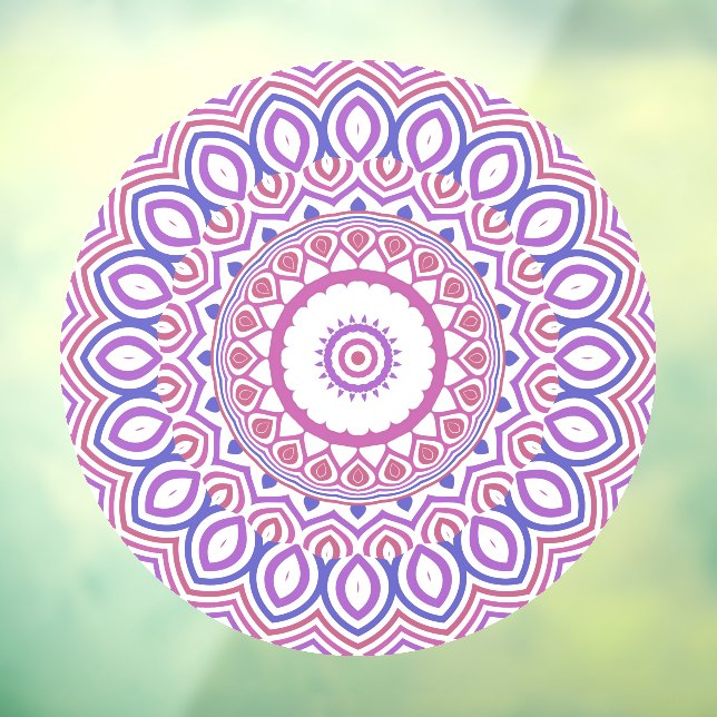 Hippie Boho Funky Groovy Bohemian Kaleidoscope Window Cling (Sheet 3)