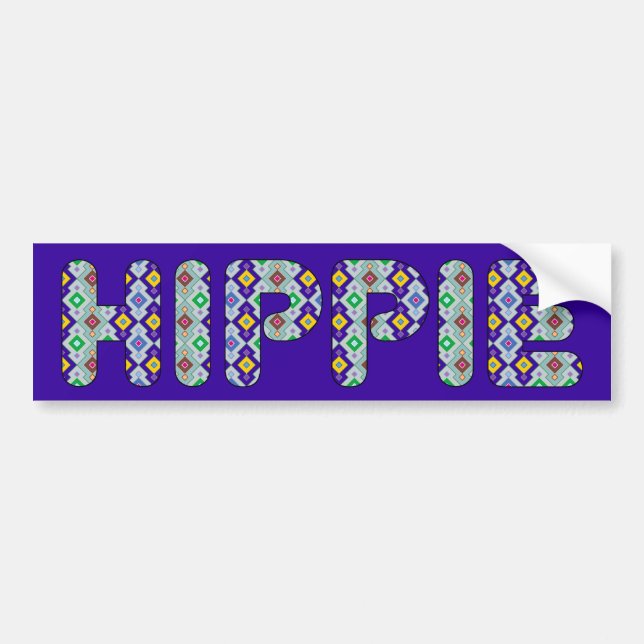 HIPPIE BUMPER STICKER (Front)
