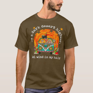 Hippie Cat ON A DARK DESERT HIGHWAY cool wind in m T-Shirt