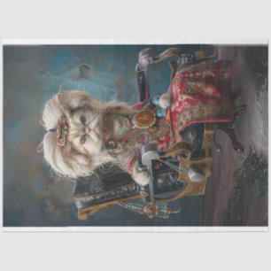 Hippie Chic Cat Decoupage  Tissue Paper